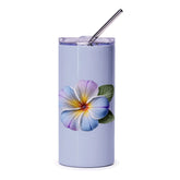 Floral Tumbler, Flower Tumbler, Botanical Tumbler, Plumeria Flower, Tropical Flower, Gift for Her, Floral Design, Unique Gift - Tawshia